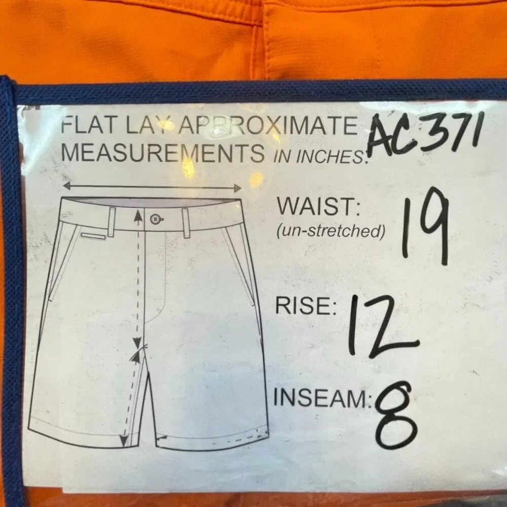 Mack Weldon Board Shorts Mens Sz 37/38 Orange Unlined  Pockets Swimwear Vacation
